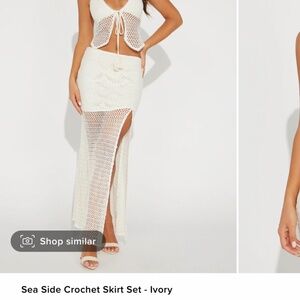 Sea side crochet skirt set